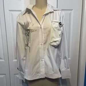 EMBROIDERED BLOUSE BUTTON UP